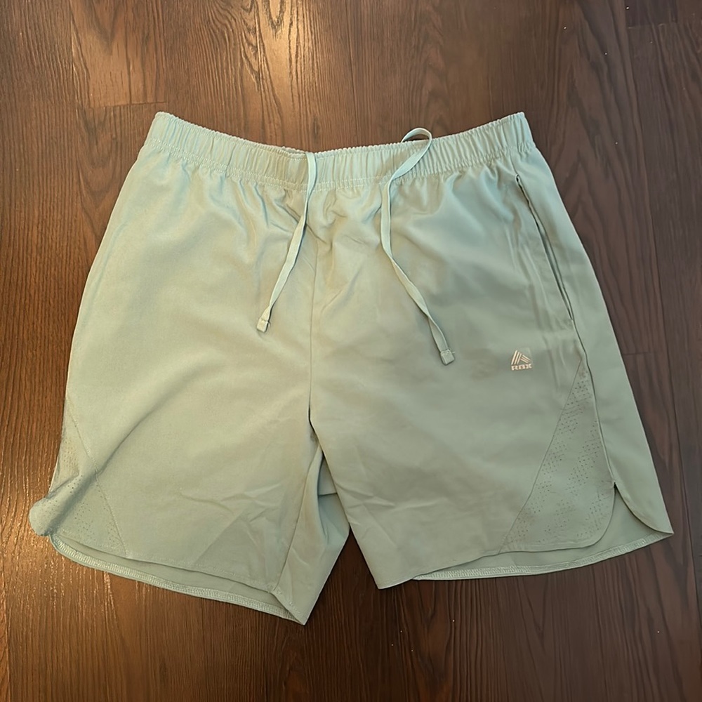 7 inch inseam Mint Green Running Shorts